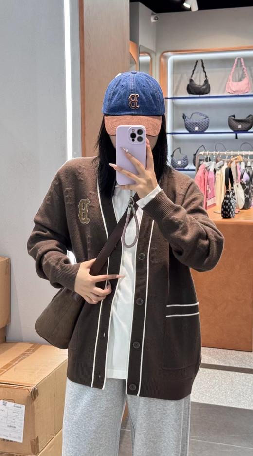 F033108夏季新款慵懒感男女情侣时尚暗纹浮雕老花长袖针织开衫 商品图13