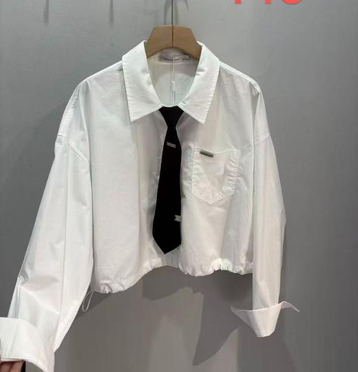 NC简约配领带短款衬衫60102（白）春季161011530321 商品图2