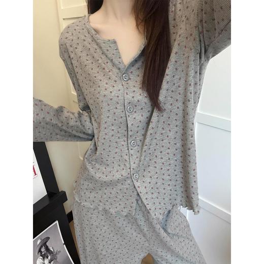 【2026春季睡衣集锦】韩系碎花设计印花亲肤纯棉睡衣女春秋款开衫长裤家居服套装可外出 商品图1