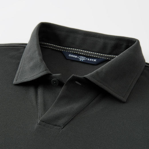 【纯棉舒适】德鲨纯色短袖POLO衫男2026夏款简约休闲上衣翻领T恤 商品图2