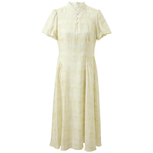 【翩若惊鸿】三彩2026夏季新款莱赛尔印花连衣裙新中式A字长裙C 商品图4