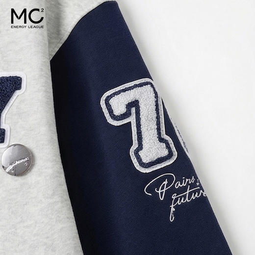 女装棒球领撞色袖卫衣开衫-10052W6212012 商品图2