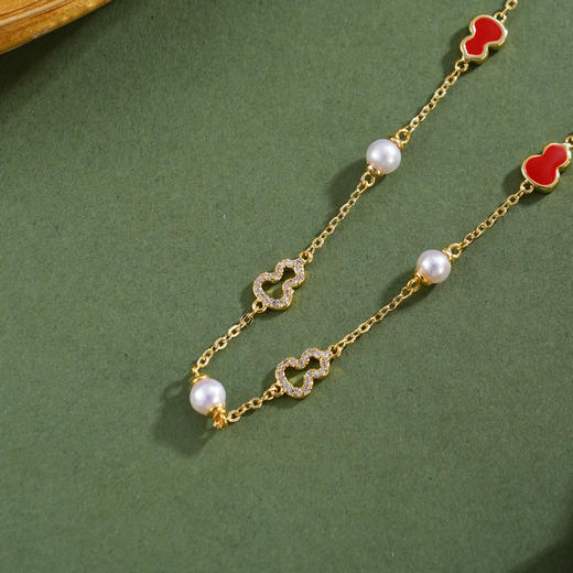 子佩集【福禄鸿运】珍珠惜王妃项链【XXXL018】镀金葫芦2602 商品图2