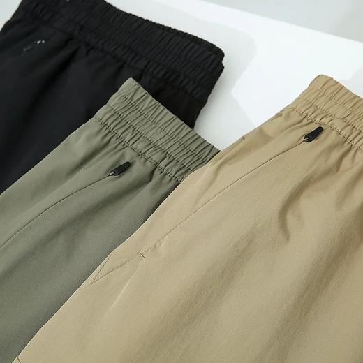 F0331122冷感凉爽夏季薄款速干压胶跑步运动松紧腰男士休闲短裤 商品图9