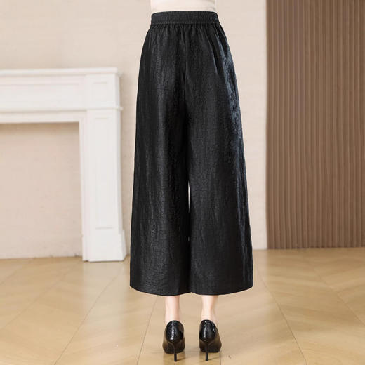 丁摩 真丝香云纱龟裂纹垂感好直筒裤2609 商品图3