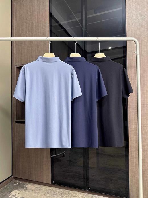 F033176春夏季新款速商务百搭干冰丝商务翻领短袖T恤polo衫 商品图1