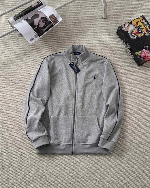 F0331111基础百搭款全棉针织大毛圈立领全拉链衫外套 商品图9