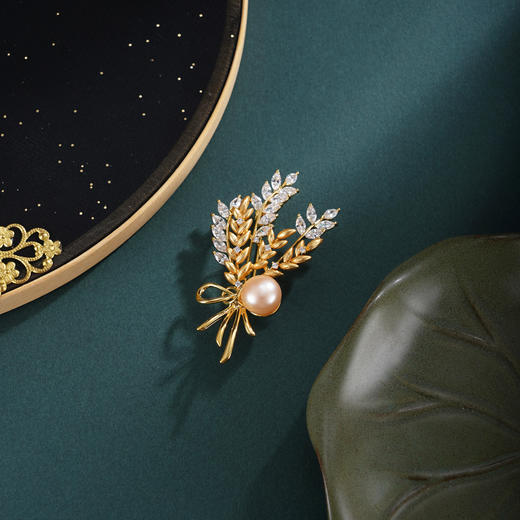 子佩集【岁岁殊荣】珍珠惜王妃胸针【XXXZ268】一束花麦穗蝴蝶结镀金2602 商品图1