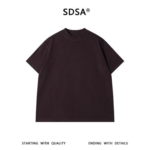 SDSA男装2026新款高贵轻奢韩系极简风纯色圆领短袖T恤宽松百搭潮 商品图0