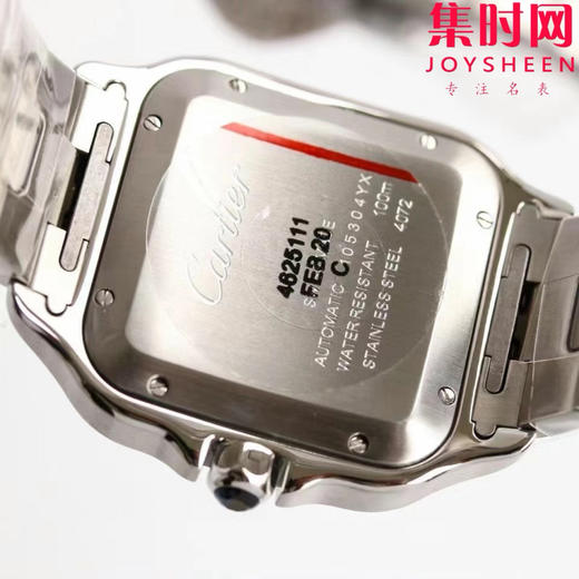 GF卡地亚山度士系列 山度士大号 钢带款 蓝色盘方形男士腕表 绝对是绕不开的经典 表径39.8mm 商品图6