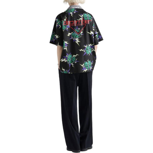 普拉达 26ss科学怪人印花图案双面衬衫 男女同款（DY） 商品图2