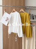 专柜实拍【天丝+亚麻+棉】拉夏贝尔/La Chapelle气质V领排扣两侧系带设计简约净版显瘦长袖衬衫 商品缩略图4