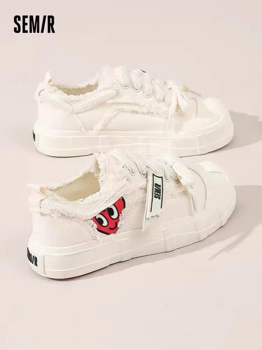 F0331150春夏新款透气小白鞋女款布鞋百搭饼干鞋厚底帆布鞋 商品图11