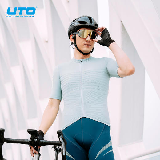 UTO骑行一体织纯色短袖男女款 商品图4