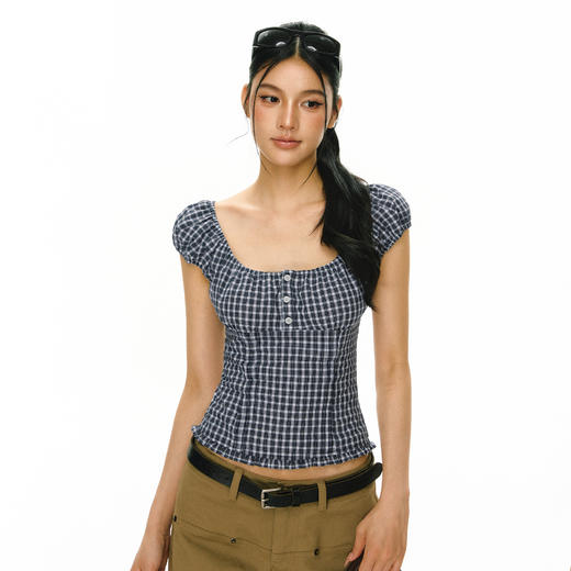 Ariseism 3月23日 19点50分 新品上新 格子短袖T恤 商品图5