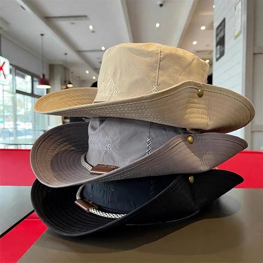 徒步登山防晒渔夫帽子男女工装帽户外露营爬山遮阳西部牛仔穿搭帽 商品图1