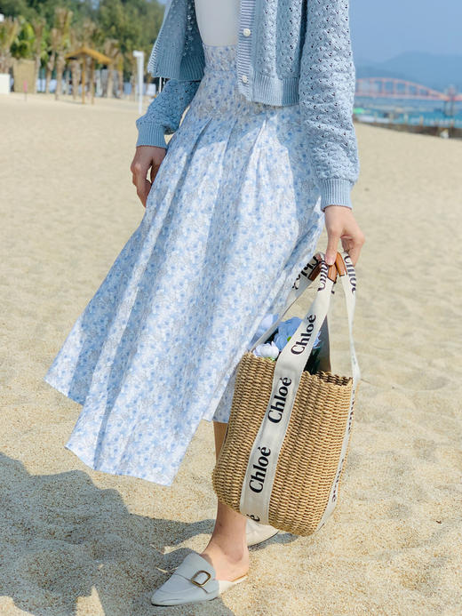 【百图lulu定制】【奥黛丽半裙】碎花 温柔 压褶 半身裙 商品图4