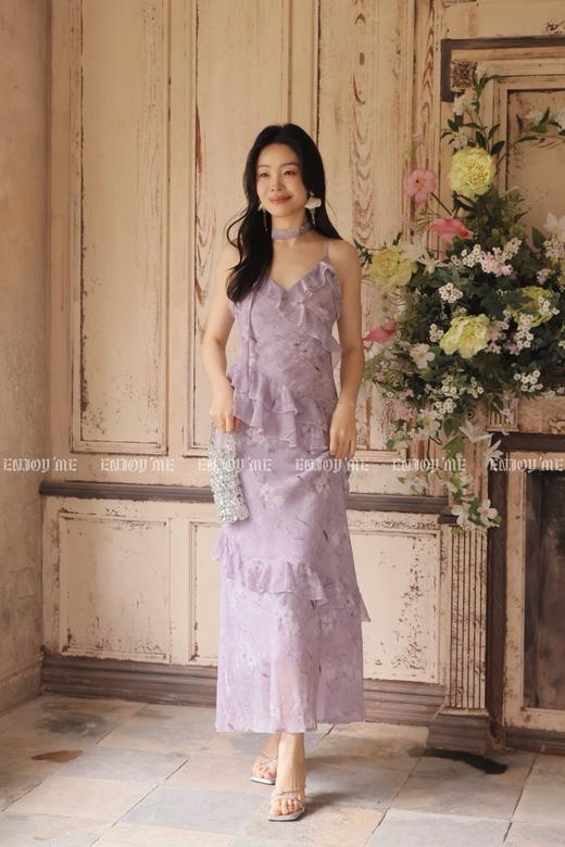 【门店同款】ENJOY夏季繁花照影荷叶边长裙 170497806 商品图1