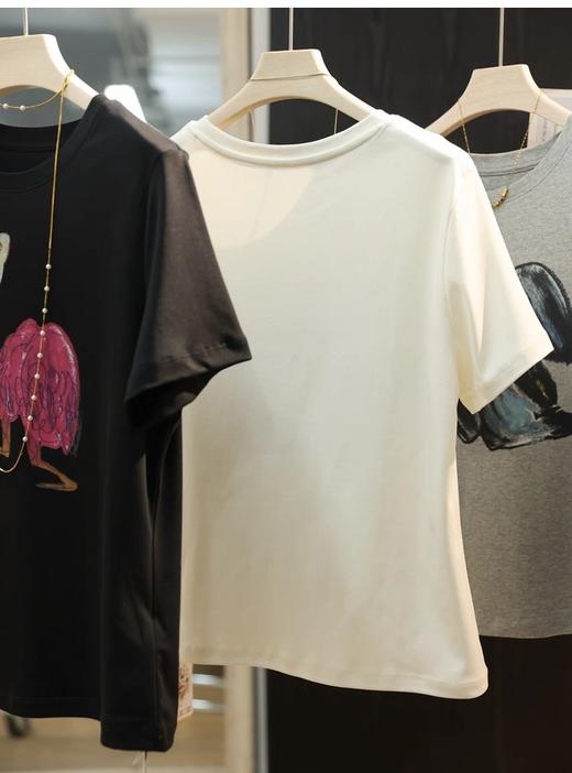 二店y 【XT6077】江南家！艺术涂鸦印花长绒棉圆领宽松T恤 商品图13