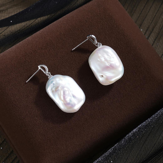 子佩集【风蚀诗篇】银S925珍珠惜王妃耳钉【W7487】双色巴洛克2602 商品图0