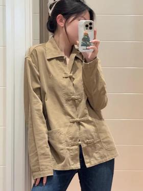 RL拉夫劳伦2026早春佳作 100棉水洗灯芯绒 新中式国风盘扣翻领夹克外套