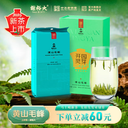 【2026新茶上市】】谢裕大明前黄山毛峰开园灵芽100g装安徽茶叶绿茶新茶 商品图0