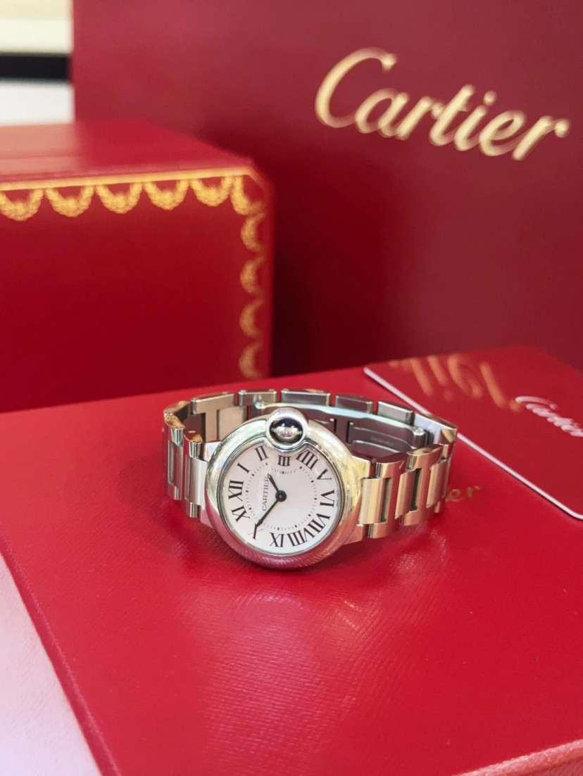 卡地亚 蓝气球 28mm 精钢 石英 女士 手表