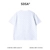 SDSA男装2026新款高贵轻奢简约撞色斜条纹肌理拉链短袖T恤百搭 商品缩略图4