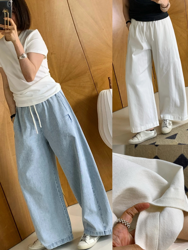 汀蓝白牛随心裤2602    26ZB03062-