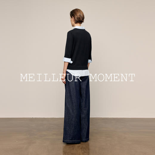 【商场同款】麦檬春秋针梭拼毛衣5G7232501 商品图3