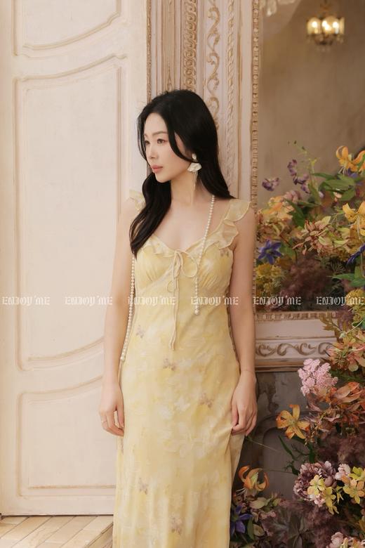 【门店同款】ENJOY夏季黄栀波点长裙 170696240 商品图13