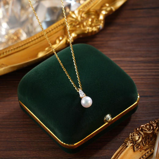 子佩集【跃动涟漪】银S925珍珠惜王妃套链项链【P3134】双色水滴2602 商品图2