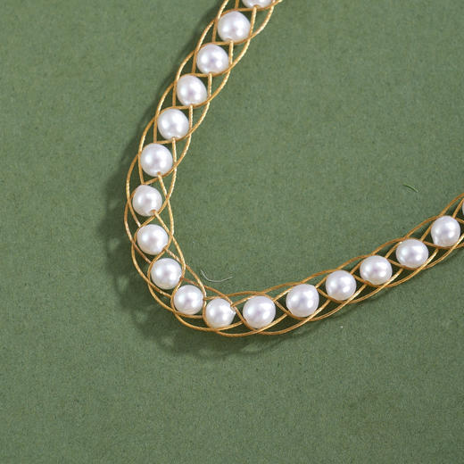 子佩集【韶华履迹】珍珠惜王妃项链【XXXL016】法式编织镀金2602 商品图1