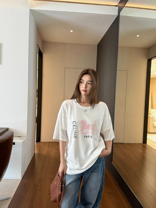 CELIN*E 经典马车印花双层T恤 商品图5