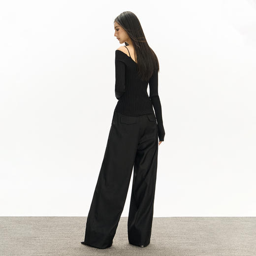 Ariseism 美式复古宽松阔腿西装休闲裤女2026夏季新款长裤子 商品图2