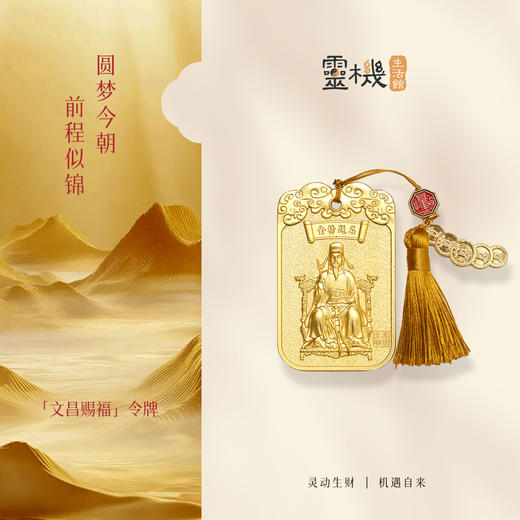 灵机麦玲玲「文昌赐福」令牌挂饰挂件中考高考金榜题名礼物 商品图2