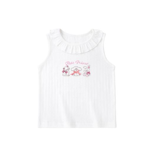 嘟嘟家女童纯棉背心夏季新款小女孩上衣薄款女宝宝童装儿童衣服潮C6BTX351 商品图5