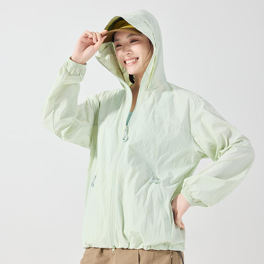 新款山系户外防晒衣女凉感防紫外线连帽防晒服轻薄透气情侣皮肤衣 商品图0