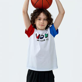 【MQD】童装男大童运动T恤夏季新款儿童柔软亲肤透气拼色网球短袖