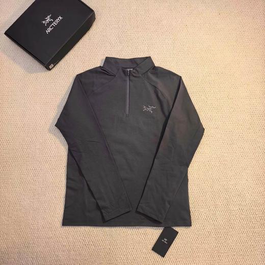 F033109春夏季新款时尚百搭半拉链抓绒软糯亲肤通勤户外内搭长袖T恤 商品图5