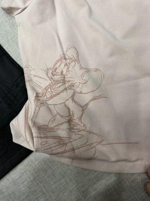 F033171春夏季新款时尚百搭印花圆领水溶汤钻工艺短袖T恤 商品图13