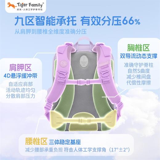 tigerfamily虎米1-9年级儿童书包小学生护脊减负超轻双肩背包升级轻云/轻盈 商品图2