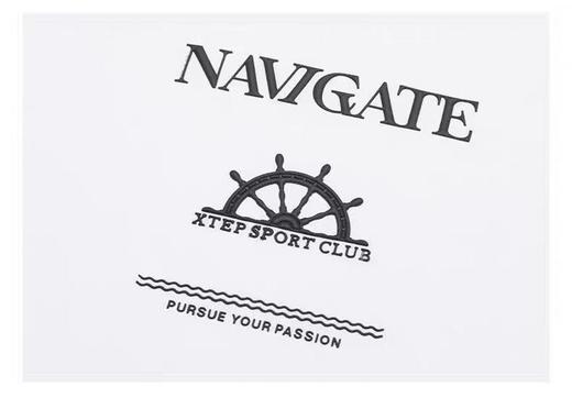 6楼特步运动男士全棉平纹短袖针织衫圆领短T 974229010080珍珠白 商品图2