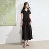 【醋酸】三彩2026夏季新款套装V领衬衫上衣半身裙A字长裙两件套S 商品缩略图2