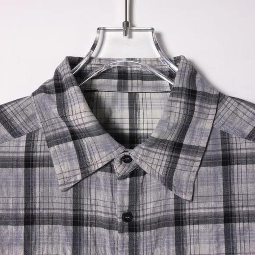 SDSA男装2026新款高贵轻奢美式复古扎染格子长袖衬衫百搭时尚上衣 商品图2