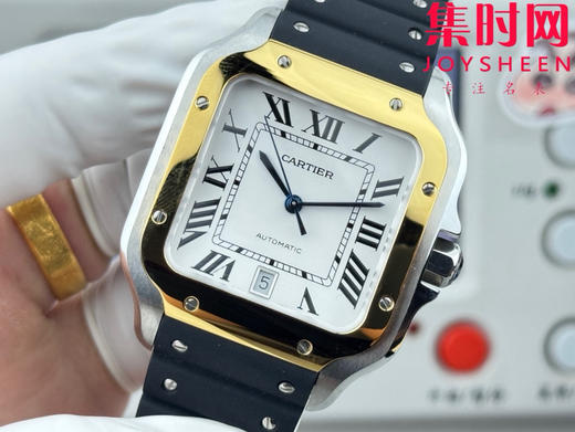 GF卡地亚山度士系列 山度士大号 间金款 方形男士腕表 绝对是绕不开的经典 表径39.8mm 商品图4