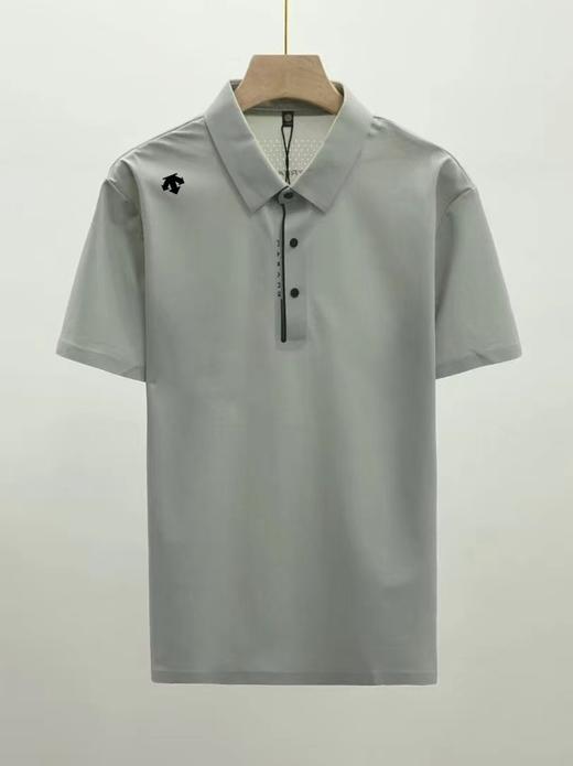 F0331142后背激光穿孔高度透气高弹力无浪压胶体闲跑步短袖POLO衫 商品图2