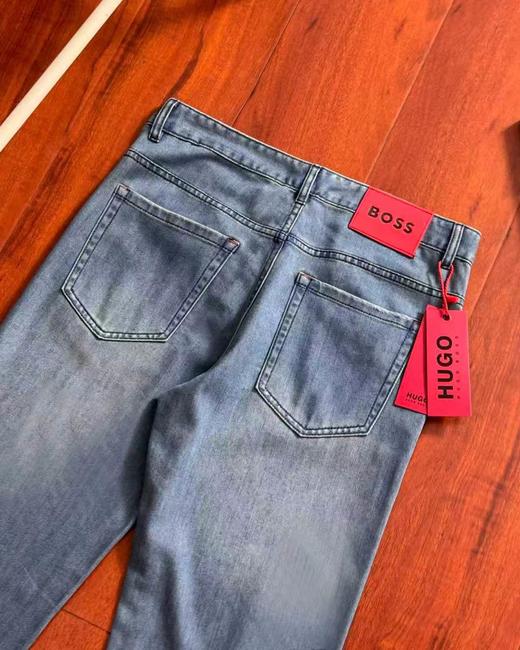 F033194春季新款复古商务休闲百搭日常通勤水洗牛仔裤长裤 商品图6