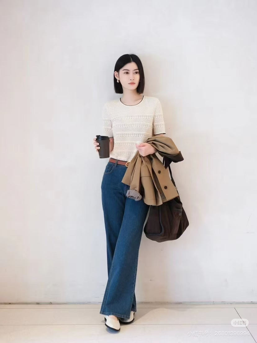 【秒杀价已调 直接拍】之禾 土壤牛仔 九分 直筒裤［有弹力哦］