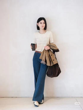 【秒杀价已调 直接拍】之禾 土壤牛仔 九分 直筒裤［有弹力哦］